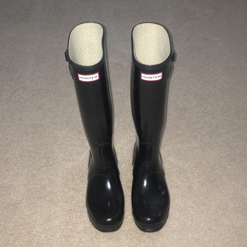 Black Hunter Boots Size 8